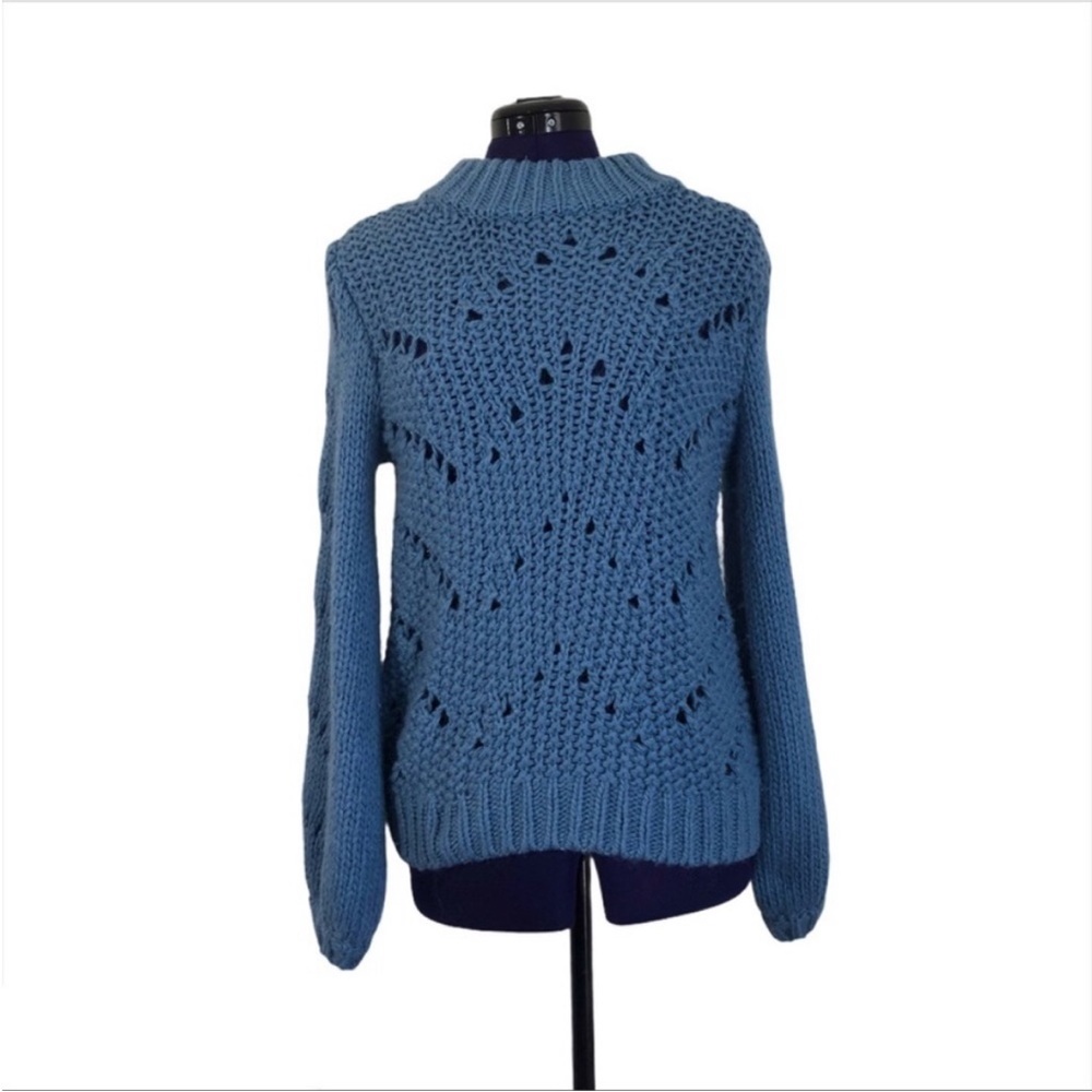 H&M Blue Knit Long Sleeve Sweater